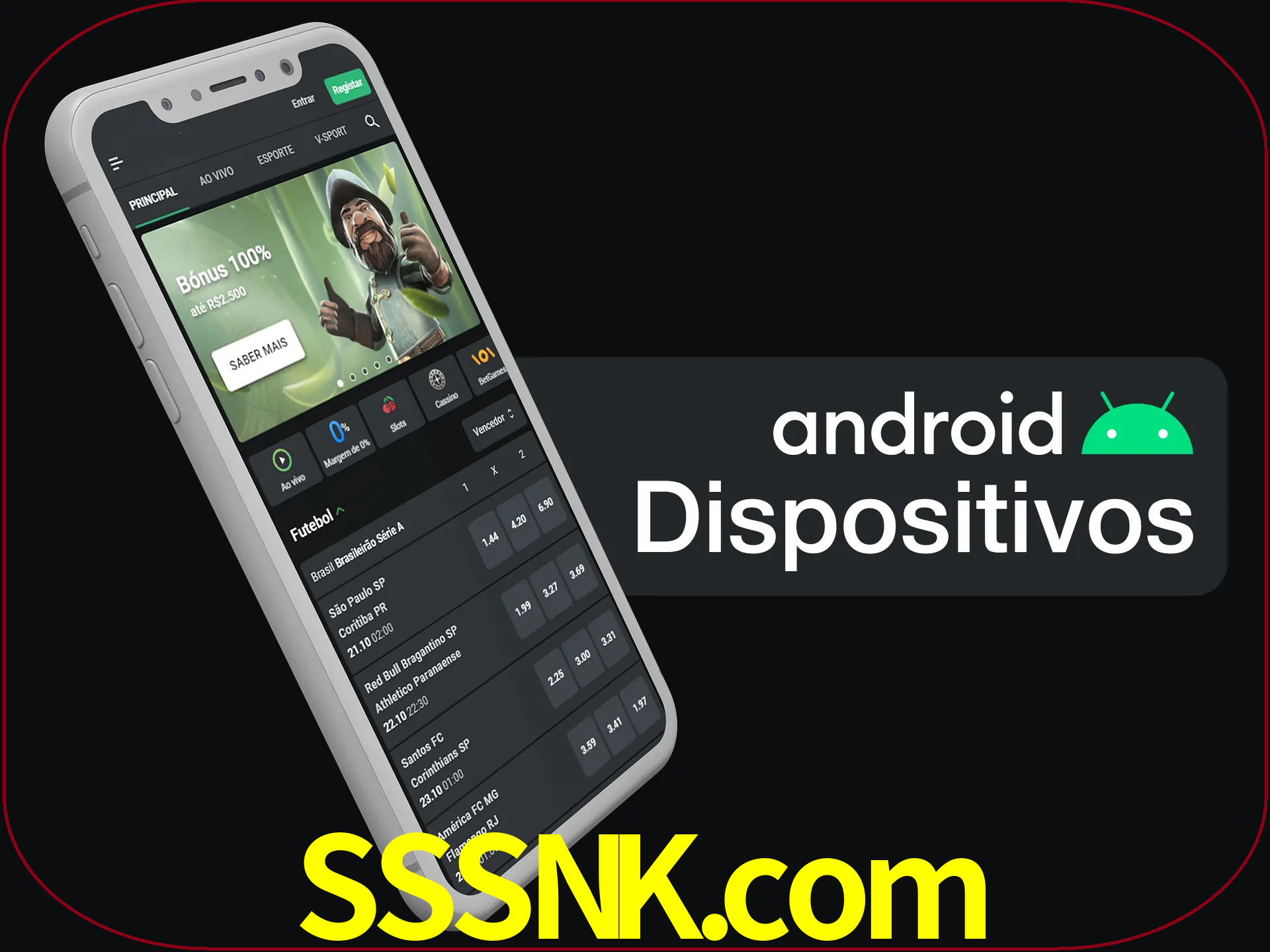 O aplicativo suporta a maioria de todos os dispositivos Android.