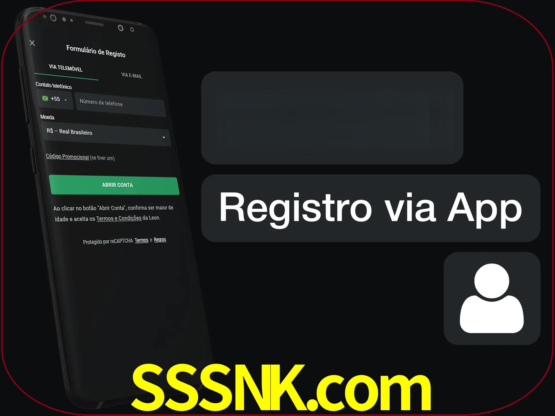 Registre-se com duas etapas usando o aplicativo.