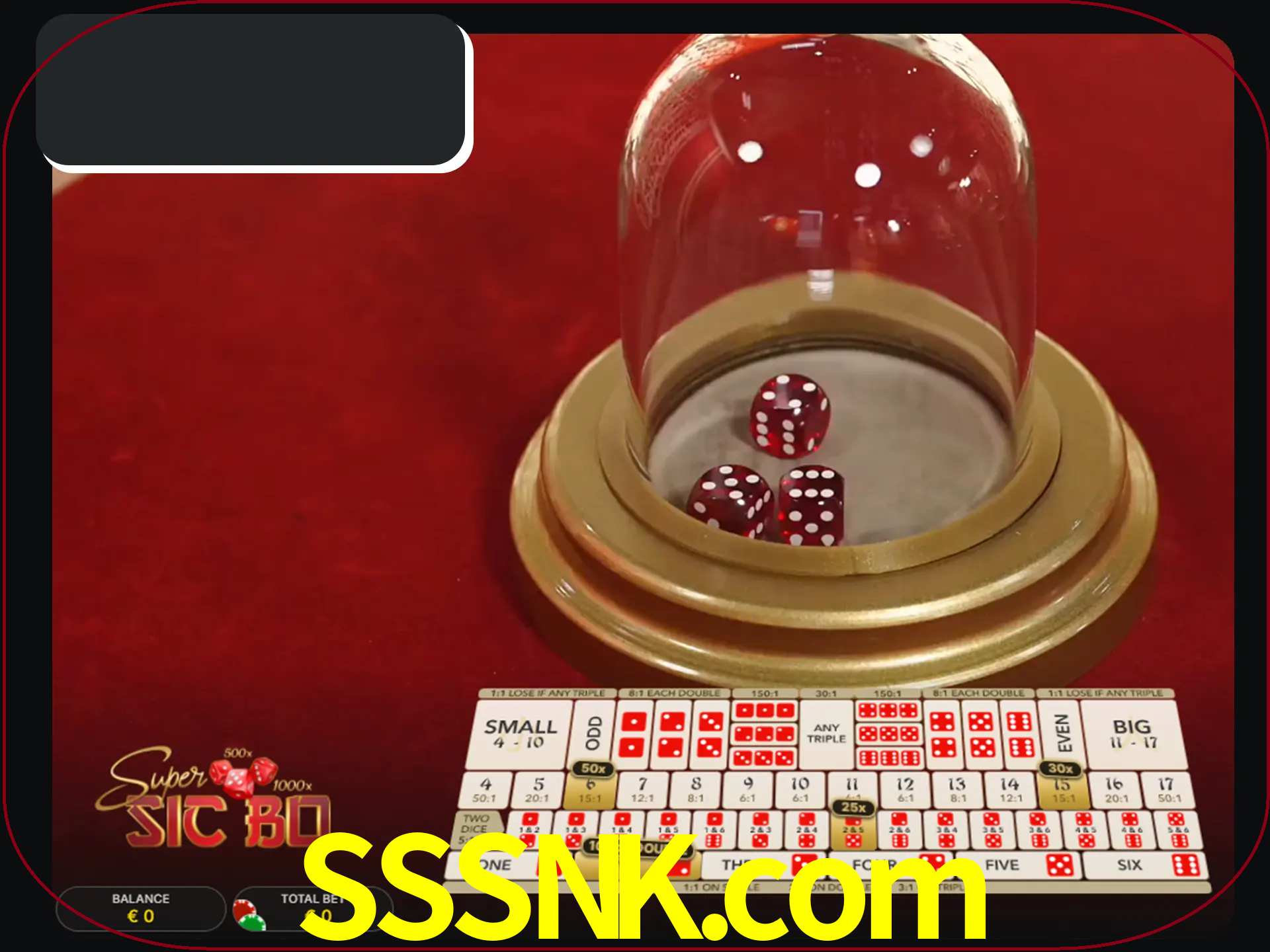 Deixe os dados ao seu lado nos jogos da Sic Bo.